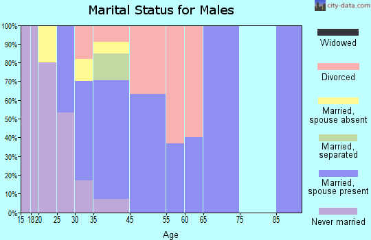 Val Verde marital status for males