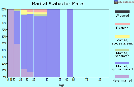 Vandenberg AFB marital status for males