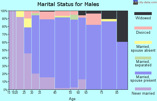 Westlake Village marital status for males