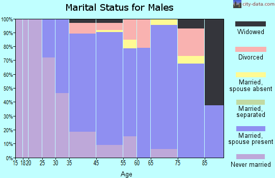 West Menlo Park marital status for males