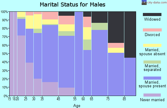 Woodlake marital status for males