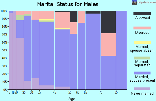 Bayfield marital status for males