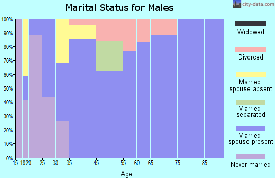 Louisville marital status for males