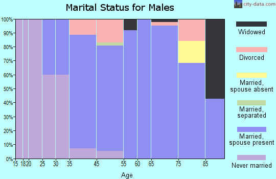 Bow Mar marital status for males