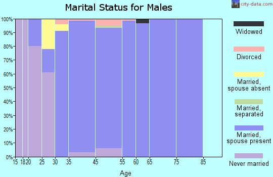 Castle Pines marital status for males