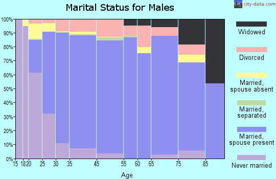 Castle Rock marital status for males