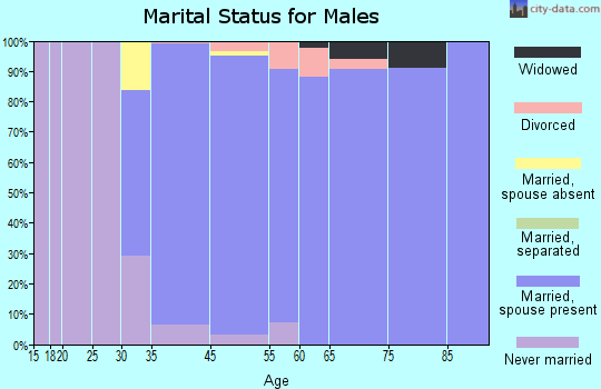 Cherry Hills Village marital status for males