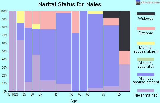 Cheyenne Wells marital status for males