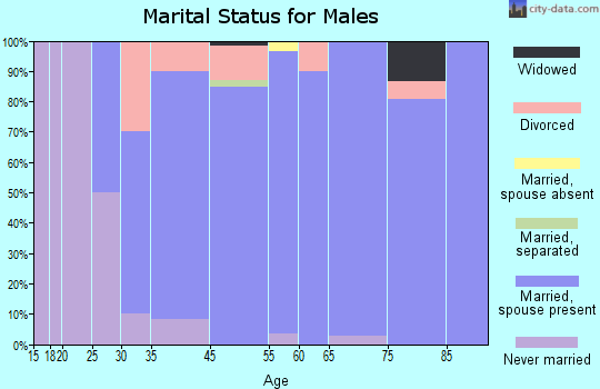 Columbine Valley marital status for males