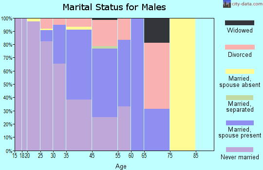 Crested Butte marital status for males