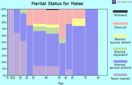 Cripple Creek marital status for males