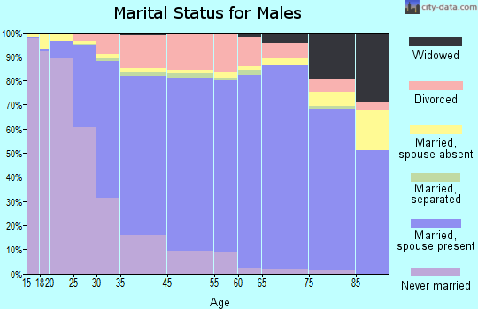 Fort Collins marital status for males