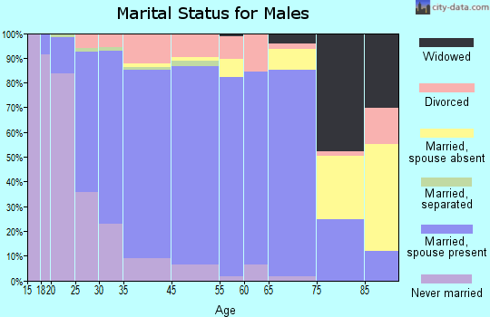Madison marital status for males