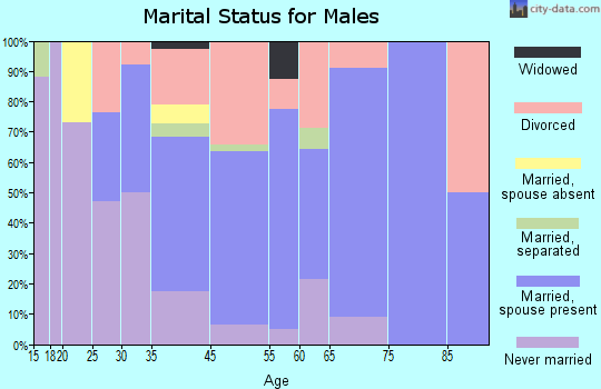 Georgetown marital status for males