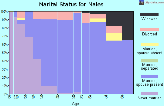 Greenwood Village marital status for males