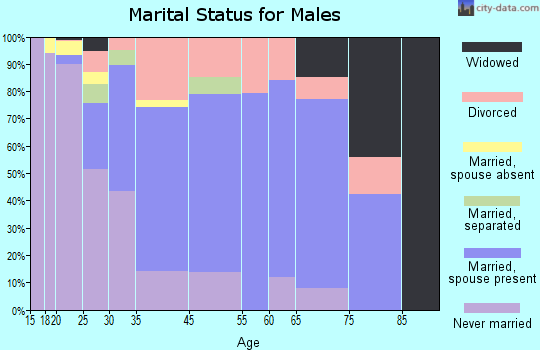 Gunnison marital status for males