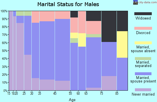 Las Animas marital status for males