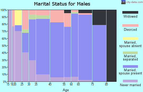 Lincoln Park marital status for males