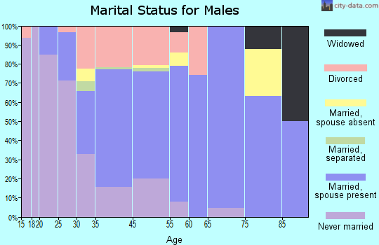 Manitou Springs marital status for males
