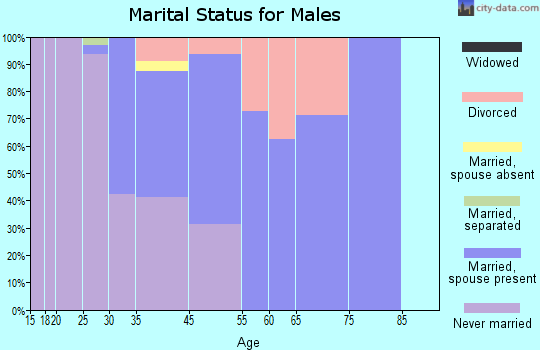 Mount Crested Butte marital status for males