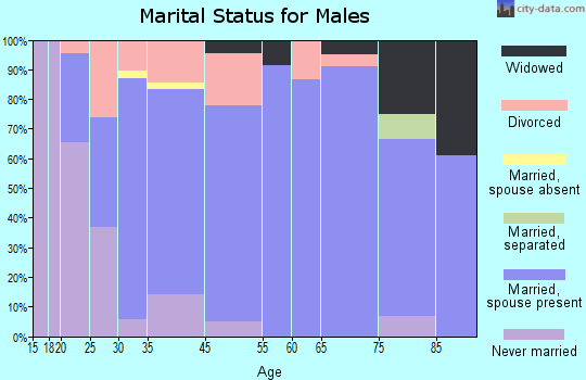 Orchard Mesa marital status for males