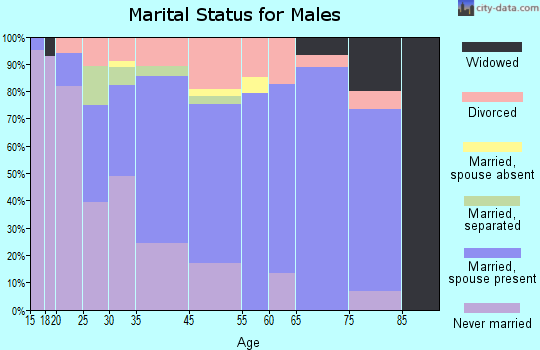 Pagosa Springs marital status for males