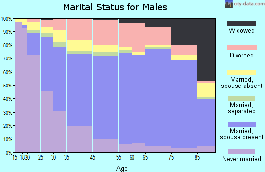 Pueblo marital status for males