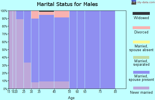 Roxborough Park marital status for males