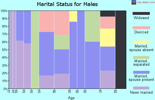Akron marital status for males