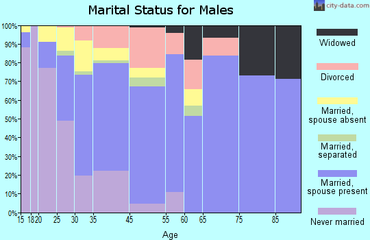 Twin Lakes marital status for males