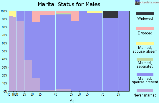 Woodmoor marital status for males