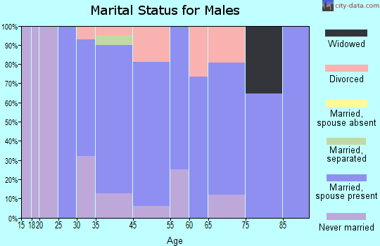 Crystal Lake marital status for males