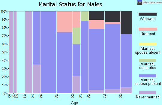 Heritage Village marital status for males