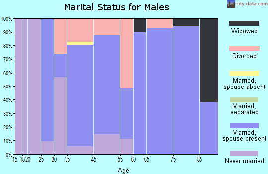 Madison Center marital status for males