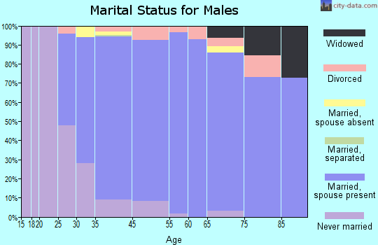 Newtown marital status for males