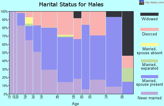 Rockville marital status for males