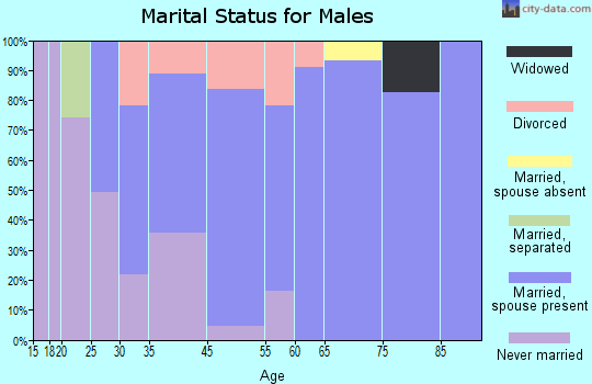 South Windham marital status for males
