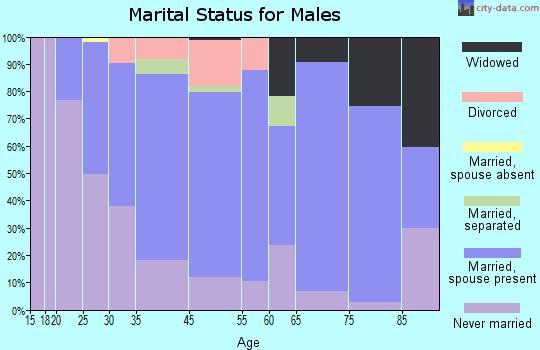 Terryville marital status for males