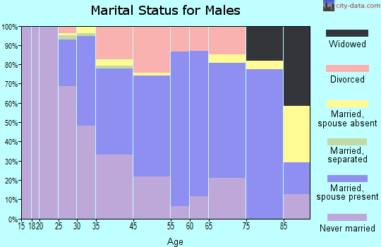 Thompsonville marital status for males