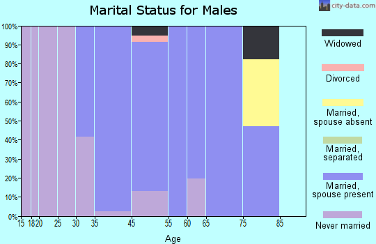 West Simsbury marital status for males