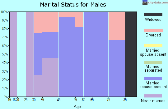 Ardentown marital status for males