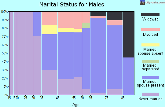 Bethany Beach marital status for males