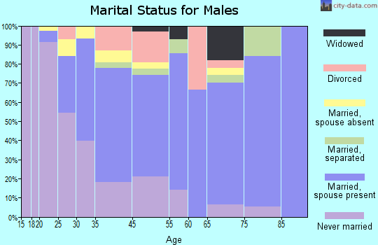 Bridgeville marital status for males