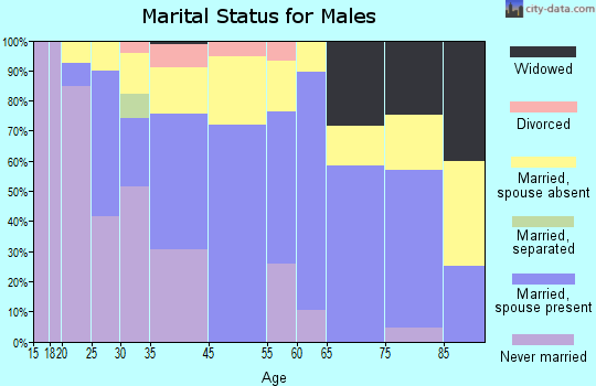 Georgetown marital status for males