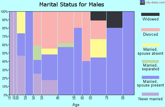 Napier Field marital status for males