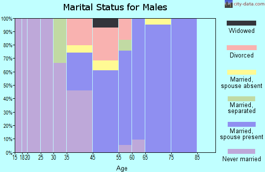 South Bethany marital status for males