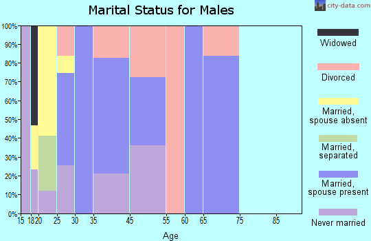 Babson Park marital status for males
