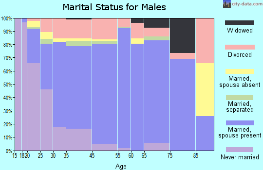 Bellair-Meadowbrook Terrace marital status for males