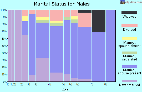 Big Pine Key marital status for males