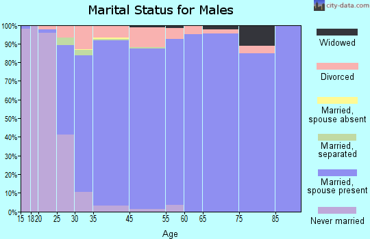 Bloomingdale marital status for males